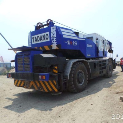 Used tadano crane, 6boom long boom crane rough terrain crane, tr500m